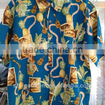 Men's photograph multi color printed Hawaiian shirt