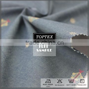 floral 100% cotton printed shirt Fabric chambray fabric