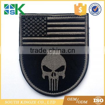 Custom Black White and Reflective American the punisher patch