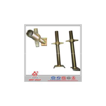 Qin HuangDao manufacturer adjustable screw jack base u head for scaffolding