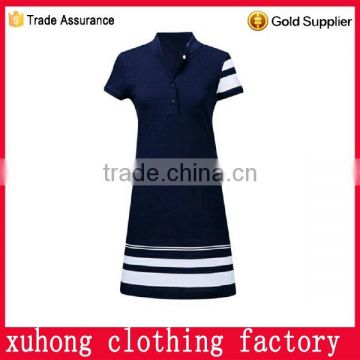 navy blue Piece skirt,stripe pattern golf skirt,customize high quality sports skirt
