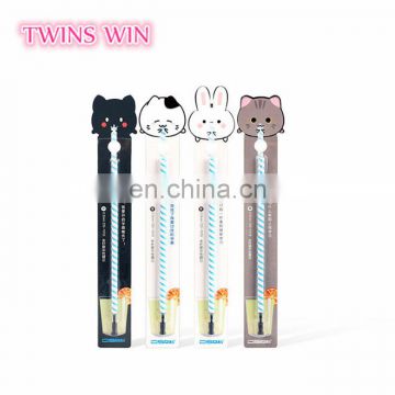 2018 Hot Selling children stationery custom logo cartoon cute plastic gel pens most cheap multi color ink pen popular at Korea