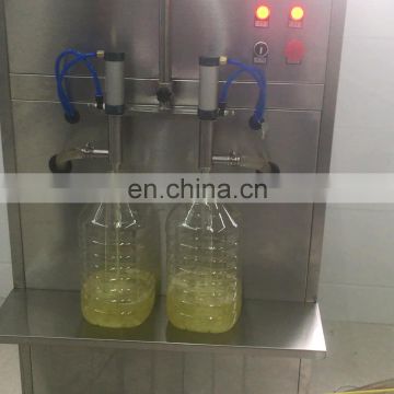 small scale stainless steel semi-automatic edible liquid sunflower mustard olive oil bottle filling machine