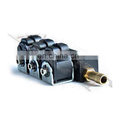 High quality lpg cng 3cyl black coil injector rail fuel injection kit injector rail