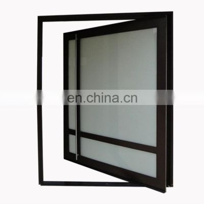 Villa large view design heavy duty center hinge entry fixed sidelights black frame wrought iron front glass pivot door