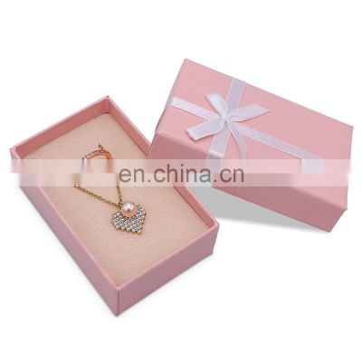 Custom Logo Cardboard Paper Necklace Earring Pendant Ring Jewelry Box