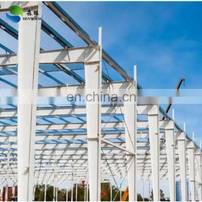 low cost large span light prefab steel structures metal warehouse with free steel structure design