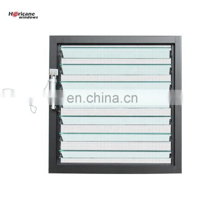 NFRC AS2047 standard custom sale modern electric aluminium frame frosted durable bullet proof glass home louvre windows