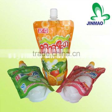 Laminated compound packing bag for liquid drink with custom shape