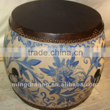 Chinese antique furniture wood drum