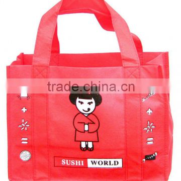 2013 newest red durable fashion design non woven bag for food