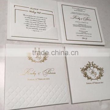 gorgeous hardcover book style invitation for ur special wedding day with embossed