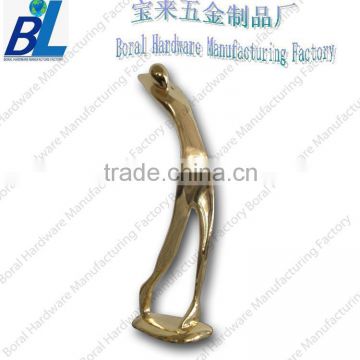 Golden body shaped metal trophy for sports souvenir