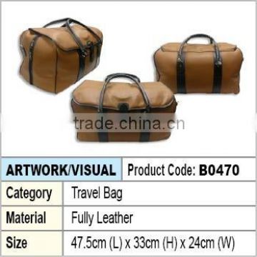 fully leather travel luggage bag