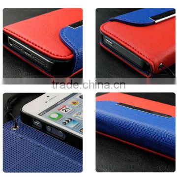 2014 New Products Factory price Retro fashion PU Leather Case For iPhone5 For iPhone5S Cases