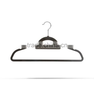 eco-friendly multifunctional deluxe flocked pants hanger and luggage-carrier with nice velvet
