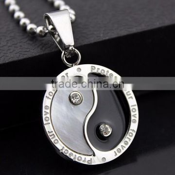 Custom stainless steel yin yang pendant wholesale