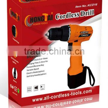 Colorbox pakcing 7.2V-18V cordless drill with compact design