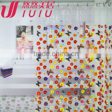 flower design shower curtain stocks floral pvc shower curtain