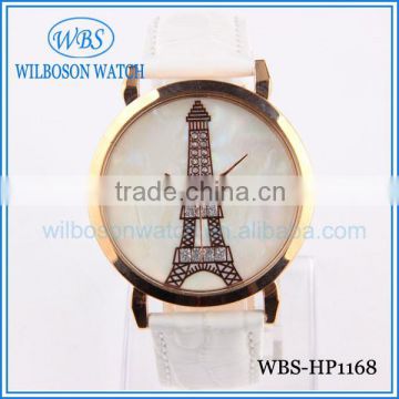 Paris tower watch leather strap
