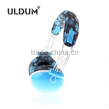 ULDUM top quality blue headset headphone with mic and remote
