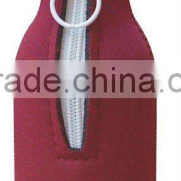 neoprene insulated bottle cooler with zipper