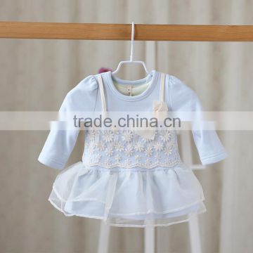 2016 high quality baby girl stripe cotton child baby dress new style model