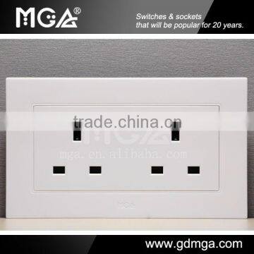 Double British Standard electrical socket & 13A Socket