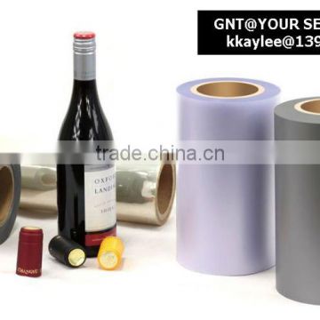 PVC wine capsule film/PVC Wine Bottle Shrink Caps