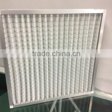 clean air filter panel prefilter with metal frame pleat prefilter