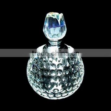 2016 High quality clear crystal ball shaped crystal perfume bottle