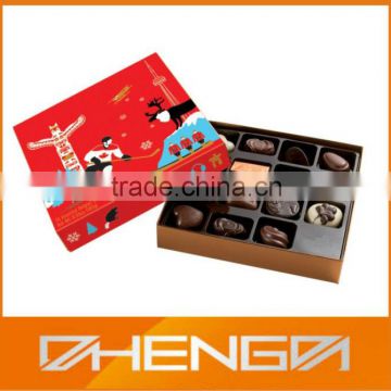 Hot!!! Customized Made-in-China Red Lovely design Black Chocolates Paper Box(ZDC13-021)