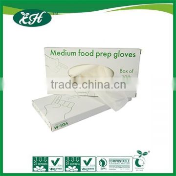 disposable compostable gloves made from cornstarch