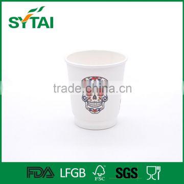 PE coated custom recycled paper coffee cup , disposable paper cup