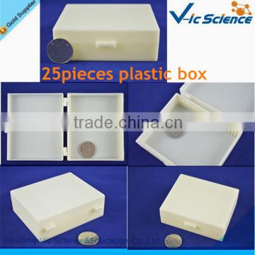 25pcs prepared microscope reliable quality and safety slides box
