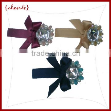 Hot fashion diamond hair clip with ribbon