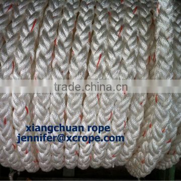 polyester rope /8 strands with orange labor line diameter 4mm-150mm