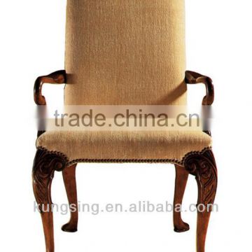 wood and fabric design chairs