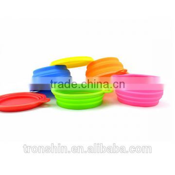 custom colorful protable Silicone dog pet bowl