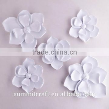 Resin 3d removable artificial flower decor wall stickers china