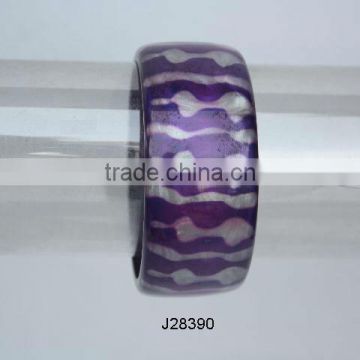 Patterened Resin Bracelets in purple and white shades available in various colours