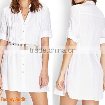 New fashion blouse with a belt for middle aged women