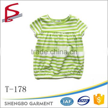 Factory OEM colorful stripe 100% cotton t shirt summer