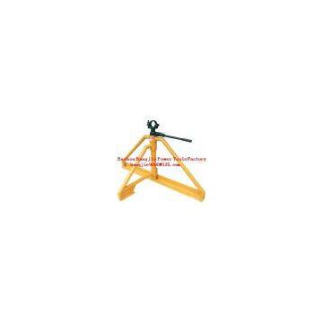 Foldable cable drum jacks/cable drum trestles