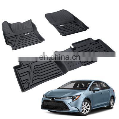 Bulk Sale Durable All Weather Waterproof  4 Pcs Black Rubber Tpe Car Floor Mats For Toyota COROLLA 2020