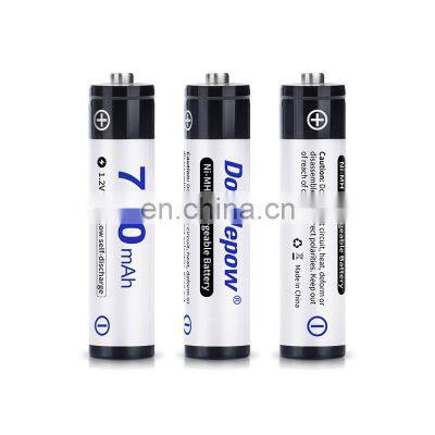 Factory Customized NI MH AAA 700mah 4pcs/box 1.2V Rechargeable Battery For Medical Equipment