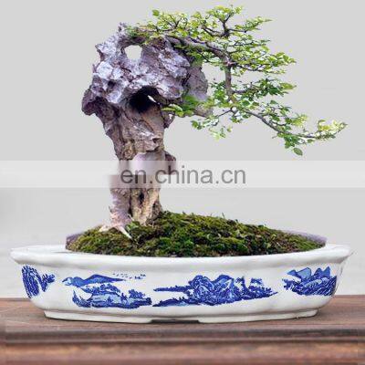 blue and white porcelain rockery flower pot for garden