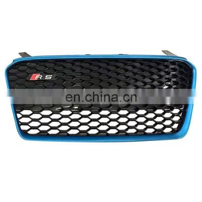 New style ABS auto grille for Audi R8 radiator honeycomb grill RS style blue  facelift mesh grille 2014 2015 2016