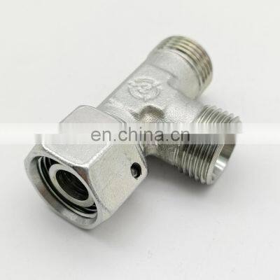 Bulkhead Swivel Male Run Tee Compression Equal Tee Fitting Double Ferrules Stainless Steel Tube Fittings