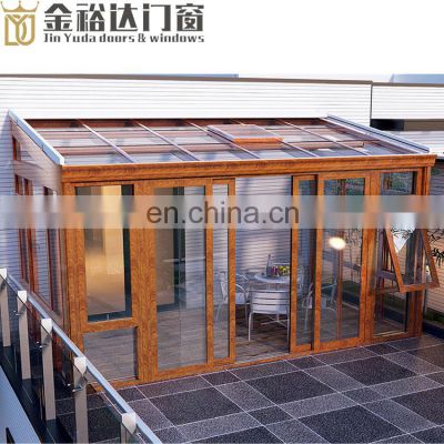 home solarium new design Green house aluminium tempered lowes glass sunroom